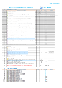 HVAC ASHRAE Standards & Guidelines List & Fee