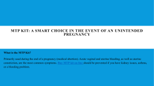MTP Kit: A Smart Choice in the Event of an Unintended Pregnancy