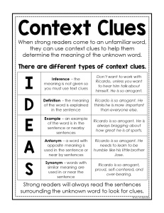 context clues ideas