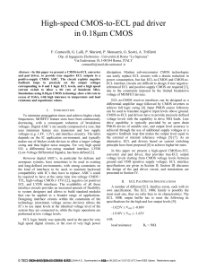 High-speed CMOS-to-ECL pad driver in 0.18  spl mu m CMOS