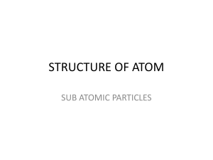 STRUCTURE OF ATOM POWERPOINT