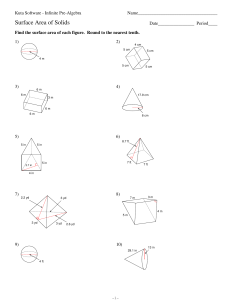 Surface Area of Solids