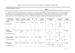 Physical Constants of Organic Compounds
