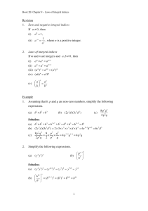 Revision 2B09 Laws of Integral Indices (1)