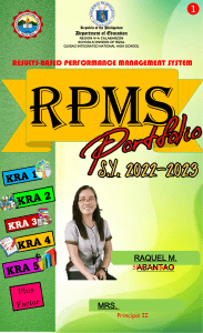 Complete RPMS Portfolio for Proficient Teachers