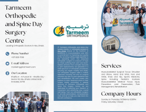 Tarmeem Orthopedic and Spine Day Surgery Centre - Month 6