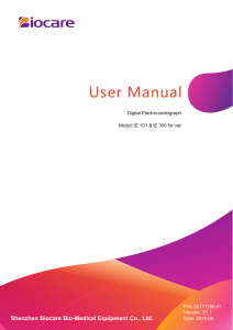 iE 101 & iE 300 Vet ECG User Manual