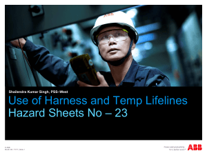 Harness & Lifeline Safety: Hazard Sheet