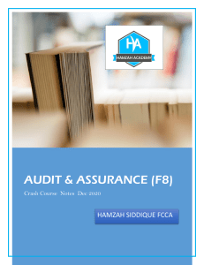 Audit and Assurance Short Notes ACCA