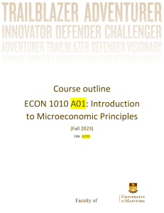 Econ 1010 A01 Course Outline
