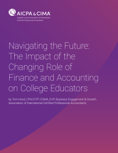 changing roles of finance and accounting on educators