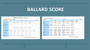 Ballard Score Sheet: Newborn Gestational Age Assessment