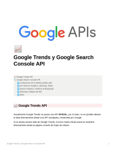 Google Trends y Google Search Console API