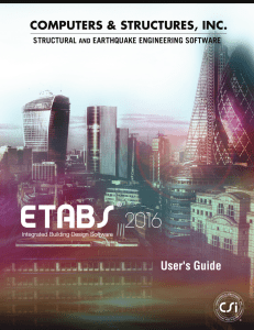 User's Guide for ETABS 2016