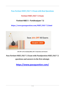 Fortinet NSE5 FAZ-7.2 Practice Test Questions