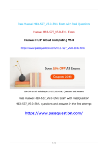 H13-527 V5.0-ENU HCIP-Cloud Computing (Written) V5.0 Real Questions