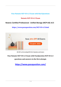 Nutanix NCP-US-6.5 Practice Test Questions