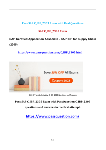 SAP C IBP 2305 Practice Test Questions