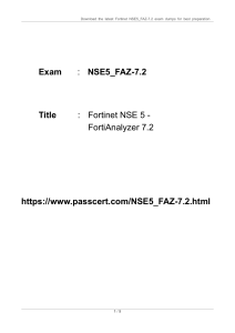 Fortinet NSE 5 - FortiAnalyzer 7.2 NSE5 FAZ-7.2 Dumps