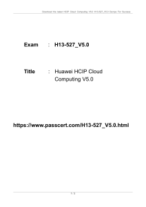 H13-527 V5.0-ENU HCIP-Cloud Computing (Written) V5.0 Real Dumps