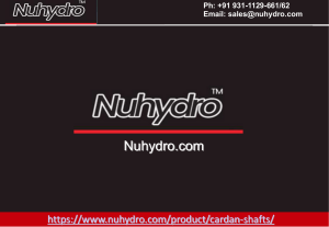Cardan Shaft Joint-Nuhydro