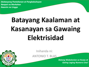 Batayang Kaalaman at Kasanayan sa Gawaing Elektrisidad