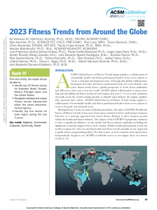 Artigo - Fitness Trends from Around the Globe 2023