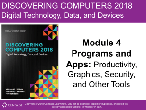 Programs & Apps: Productivity, Graphics, Security Tools