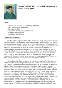 Vincent Van Gogh, Autoportrait à l'oreille bandée