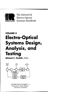 Electro-Optical Systems Handbook: Design, Analysis, Testing