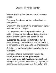 Chapter 15 (2) Notes-Matter