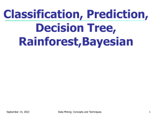 classification prediction decision tree for student