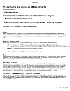 Technician-Product-Verification-Assessment-Based-Certificate-Program