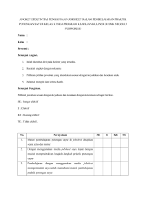 Angket Efektivitas Jobsheet Pembelajaran Praktik Potongan Sayur