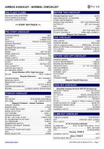 Airbus A320/A321 Normal Checklist