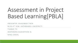 AssessmentinProjectBasedLearningPjBL