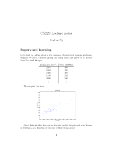 CS229 Lecture Notes