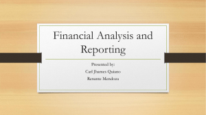 Financial Analysis and Reporting