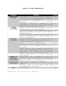 Paper Presentation Rubric: Evaluation Criteria & Scoring