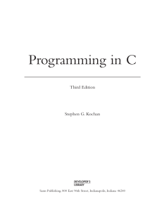 Stephen G Kochan Programming in C  2005
