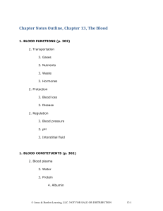 ch13 blood study guide