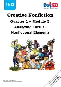 Creative Nonfiction Quarter 1 Module 3