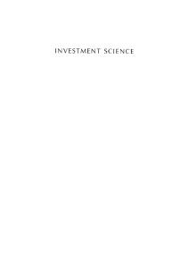 Investment Science-Luenberger