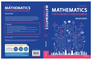 Mathematics for Economics and Business Eighth Edition by Ian Jacques