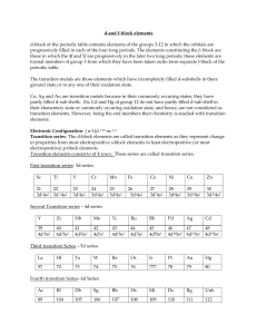 d- and f-Block Elements: Properties & Configurations