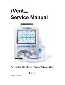 VersaMed iVent 201 Service Manual