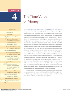 Corporate Finance, Chapter 4 - Time Value of Money