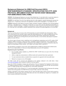 6581A SPECIFICATION FOR HTTP JSON PROTOCOL IMPLEMENTATION FOR TESTER EVENT MESSAGING FOR SEMICONDUCTORS (TEMS)