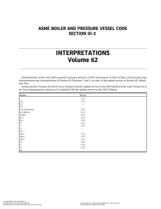 ASME III-3 2013 Interpretations Vol 62