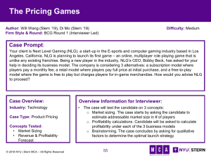 The Pricing Games - NYU Stern